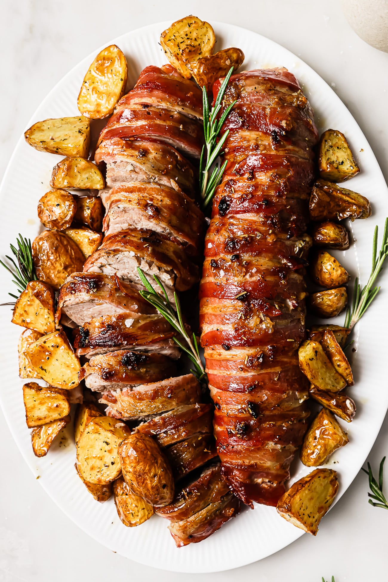 Unlock Flavor: Bacon Wrapped Pork Tenderloin with Creamy Mustard Sauce